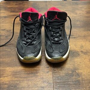 Black and Red Air Jordan Sneakers